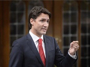 Liberal Leader Justin Trudeau asks a question during Question Period in the House of Commons in Ottawa on Monday, Jan. 26, 2015. THE CANADIAN PRESS/Adrian Wyld