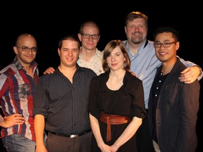 Left to right, Adrean Farrugia, Ernesto Cervini, Dan Loomis, Tara Davidson, Joel Frahm and William Carn
