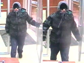 Gatineau police release cctv images of suspect in the ATM robbery.