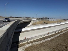 Large sections of the Herb Gray Parkway project in Windsor remain closed to the public on Tuesday, March 24, 2015. The contractor is facing heavy fines after missing the January 1st deadline.
