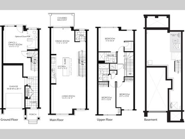 The Boundary is a three-bedroom townhome in the urban town collection. It starts at $336,900 for 1,825 square feet.