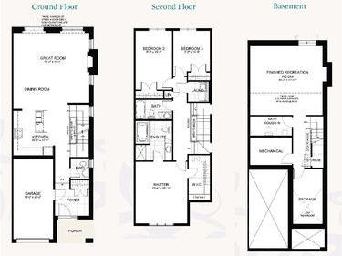 The Palmer is an end-unit townhome with 2,250 square feet starting at $387,900.