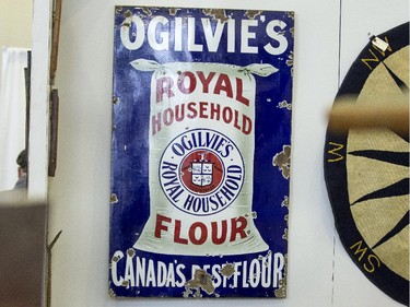 Ogilvie's Flour sign. Ottawa Antique and Vintage Market at the Carleton University Fieldhouse.