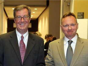 It was no contest between Jim Watson and Mike Maguire in the 2014 municipal election, both at the polls and in campaign spending. Watson, left, spent 14 times what Mike Maguire did.