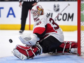 Ottawa Senators goalie Andrew Hammond has gone 5-0 with two shutouts in his first five NHL starts.