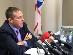 Avalon MP Scott Andrews speaks at a news conference at his constituency office in Conception Bay South, N.L., on Thursday, March 19, 2015. Andrews accepted the findings of an executive summary of an independent investigation into allegations of sexual misconduct but called the process frustrating.