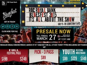After the lineup was leaked RBC Bluesfest's website was hacked Wednesday.