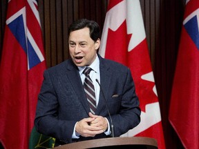 Brad Duguid, Ontario’s minister of economic development and growth, pictured at a Toronto news conference.