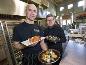 Bridgehead founder Tracey Clark, right, recently hired Rob MacDonald to be executive chef. He'll oversee the introduction of dinner, including such dishes as a Bourguignonne-style lamb stew, served with minted yogurt; rabbit confit with jalapeno lamb; and mixed roasted vegetables.