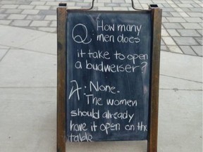 Chalkboard in front of Local Public Eatery at Lansdowne Park. 
Photo via Twitter
