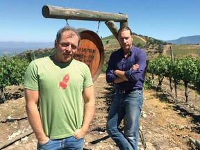 Writer and sommelier Bill Zacharkiw, left, and master sommelier John Szabo had the chance to visit Chile's Luis Felipe Edwards Vineyard, which plants at a high altitude.