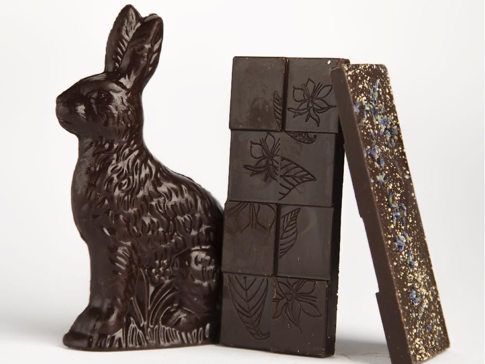 Hummingbird Chocolate has new Easter bunnies and lavenderhoney bars
