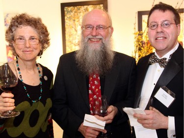 Drs. Janet Still with Ben Syposz and Thirteen Strings Chamber Orchestra artistic director Kevin Mallon at a food and wine-tasting benefit held for Thirteen Strings at Koyman Galleries on Tuesday, March 24, 2015.