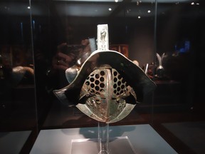 A gladiator's helmet, from Death and Glory, to be featured at the Canadian War Museum this summer.