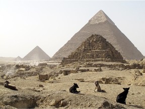 Egypt's pyramids at Giza, at the edge of Cairo.