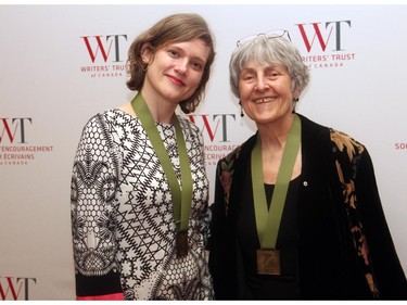 Canadian author Heather O'Neill, shown with Frances Itani, will appear at the Ottawa International Writers Festival on April 25.