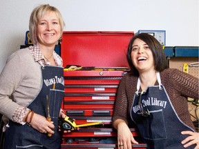 Bettina Vollmerhausen, left, and Donna Henhoeffer are the founders of the fledgling Ottawa Tool Library.