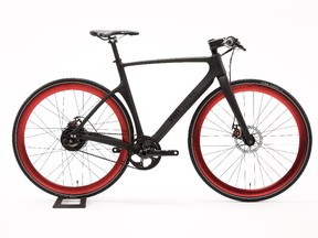 Handout art for Vanhawks, a Toronto-based tech startup, aims to eliminate these issues by creating a light, carbon fibre bike called the Valour that calls you when stolen.