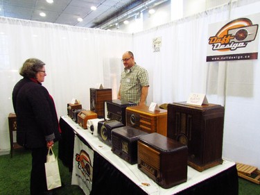 Jeff Jenkins from Ottawa transforms antique radios with amps, bluetooth receivers and custom made speakers.