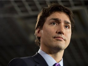 Liberal leader Justin Trudeau speaks with the media following caucus on Parliament Hill in Ottawa, Wednesday March 11, 2015.