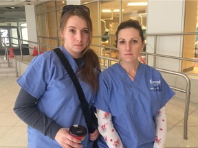 Kerri-Lynn Wallace, left, and Michelle Williams, right, were personal support worker students at Everest College.