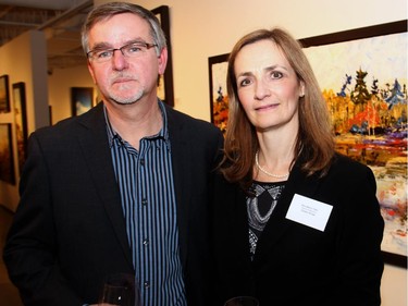 Mary Wilson Trider, president and CEO of Almonte General Hospital and a member of the board with Thirteen Strings Chamber Orchestra, attended a wine- and food-tasting benefit for Thirteen Strings with her husband, Rod Trider, at Koyman Galleries on Tuesday, March 24, 2015.