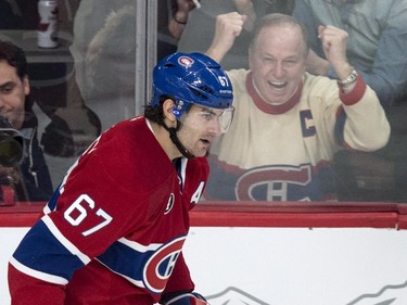 Montreal Canadiens' Max Pacioretty celebrates his short-handed goal during first period NHL hockey action.
