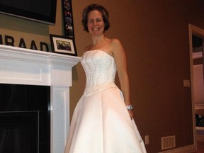 Melissa Hoogenraad tried on her long-lost wedding dress last week.