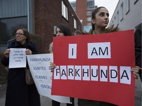 Neelo Haseeb was among dozens of members of the Afghan community attending a candlelight vigil on Thursday outside the Afghan Embassy in Ottawa for Farkhunda, an Afghan woman wrongly accused of burning pages of the Qu'ran and killed by a mob in Kabul.