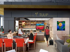 Rendering of Tulip Bar and Wine Lounge coming this summer as part of additions to the Ottawa International Airport.