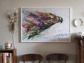 This eagle ink drawing by street artist Hu Tunan of China is one of 12 in IKEA's new poster collection.