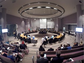 Ottawa city council begins debate on the budget. Assignment - 120039  Photo taken at 12:11 on March 11. (Wayne Cuddington / Ottawa Citizen)