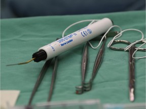 Tools used in the groundbreaking nerve transfer surgery now being carried out at Ottawa Hospital.