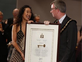 Ottawa-born actress Sandra Oh received the Key to the City in 2013.