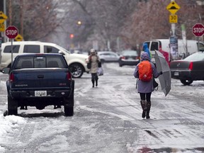 Watch for slush as temperatures warm up Friday and Saturday.