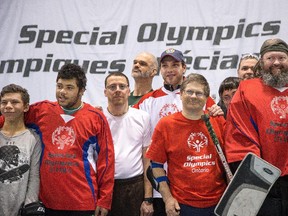 Ottawa Senator winger Bobby Ryan and friends play some floor hockey for the Special Olympics.