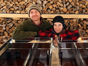 Owners Geneviève LeGal-Leblanc and Sean Butler of Ferme et Forêt have pre-sold their maple syrup. It has allowed them to increase the number of taps from 300 to 3,000.