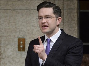 Minister of Employment and Social Development Pierre Poilievre answers a question during Question Period in the House of Commons in Ottawa on Monday, March 23, 2015.