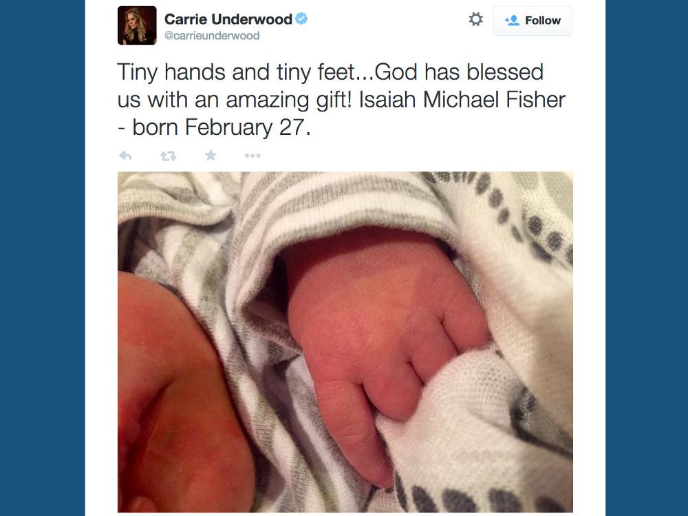 Carrie Underwood's baby is here: Singer gives birth to baby boy