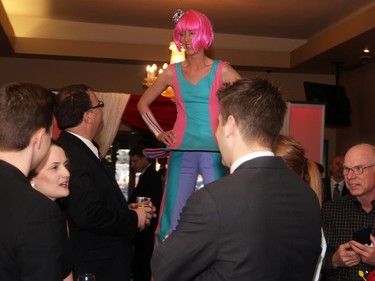 Stilt walker Sophie Latreille stood head and shoulders above the crowd at the St. Patrick's Home of Ottawa's circus-themed 150th anniversary soiree, held at the Centurion Conference and Event Centre on Thursday, March 12, 2015.