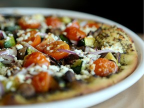 The Parlour Pizza on Greenbank.  "The Answer" vegetarian pizza. (Julie Oliver / Ottawa Citizen)
