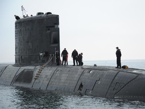 The Royal Canadian Navy submarine HMCS Victoria.