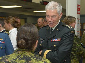 Lieutenant General Guy Thibault, Vice Chief of Defence Staff says farewell to troops leaving for the Philippines as part of the Disaster Assistance Response Team as part of the Disaster Assistance Response Team on November 15, 2013 at CFB Trenton, Ontario.

Photo: Cpl Levarre McDonald, 8 Wing Imaging

Le lieutenant-général Guy Thibault, vice-chef d’état-major de la défense, dit au revoir aux troupes qui feront partie de l’équipe d’intervention en cas de catastrophe aux Philippines, le 15 novembre 2013, à la Base des Forces canadiennes Trenton (Ontario). 

Photo : Cpl Levarre McDonald, Imagerie de la 8e Escadre
TN2013-0554-12