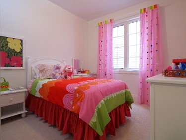 One of four bedrooms, this one is meant for a young daughter.