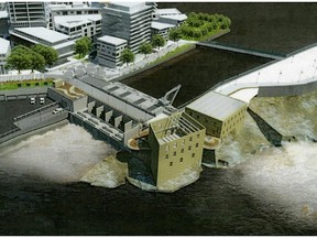 Design plans from Douglas Cardinal for public spaces at the Chaudiere Falls Hydroelectric Redevelopment