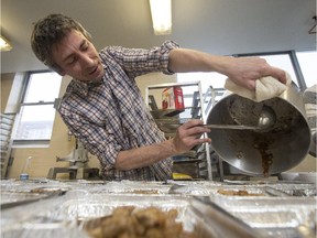 At the new Two Rivers Food Hub in Smiths Falls, chef Matthew Brearley prepares pork braised in cider for Meals on Wheels clients. It's a dish he used to make at his acclaimed Castlegarth restaurant.