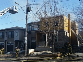 The fire department received several reports of fire at the rear of a house at 62 Young St., between Champagne and Loretta avenues south of the Queensway, at about 2:50 p.m.