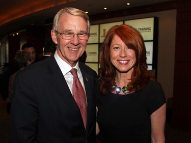 Carleton University Provost Peter Ricketts and its chief advancement officer, Jennifer Conley, at the Royal Commonwealth Society's 27th Commonwealth Dinner held Tuesday, April 7, 2015