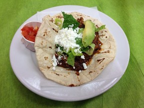 Chicken Mole taco  at Taqueria La Bonita