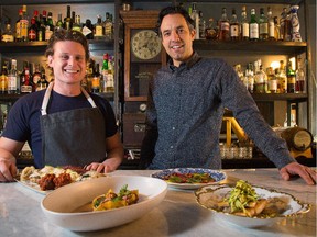 Co-owners of North and Navy, chef Adam Vettorel stand behind a selection of the restaurant's dishes.